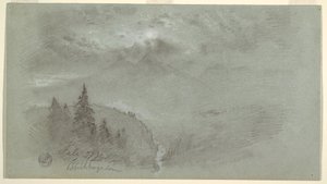 Tegning, Berchtesgaden, Bayern, 27. juli 1868 af Frederic Edwin Church