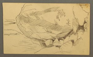 Tegning, Kampesten og klipper, muligvis 1877 af Frederic Edwin Church