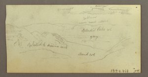 Tegning, Kamelstudier, 21.-22. februar 1868 af Frederic Edwin Church