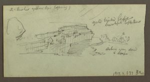 Tegning, Canyon, muligvis 1868 af Frederic Edwin Church