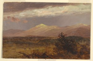 Tegning, Catskills ved solnedgang, 1882 af Frederic Edwin Church