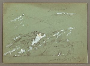 Tegning, Kefalonia, Grækenland, april 1869 af Frederic Edwin Church