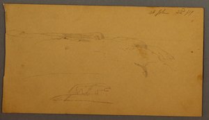 Tegning, Cliffs, 1859 af Frederic Edwin Church