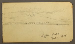 Tegning, Katahdin-bjerget med skydække, 1878 af Frederic Edwin Church