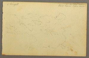 Tegning, studie af skyer, 1844 af Frederic Edwin Church