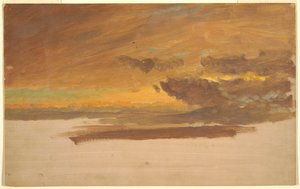 Tegning, studie af skyer, 1860-70 af Frederic Edwin Church