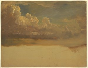 Tegning, skystudie, marts 1871 af Frederic Edwin Church