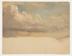 Tegning, skystudie, marts 1871 af Frederic Edwin Church