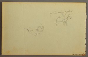 Tegning, studie af skyer, 1844 af Frederic Edwin Church