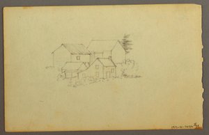 Tegning, studie af skyer, 1844 af Frederic Edwin Church