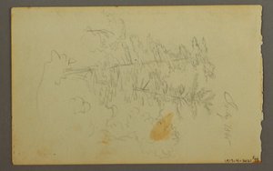 Tegning, studie af skyer, 1845 af Frederic Edwin Church
