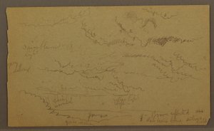 Tegning, studie af skyer, muligvis 1860 af Frederic Edwin Church