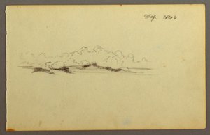 Tegning, Skyer, 1844 af Frederic Edwin Church