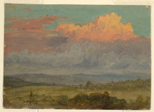 Tegning, Skyer, Hudson Valley, New York, juli 1866 af Frederic Edwin Church