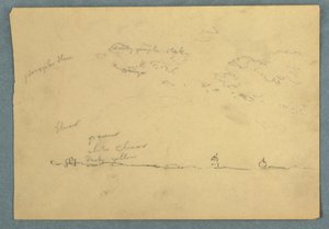 Tegning, Skyer over en horisontlinje, 1857 af Frederic Edwin Church