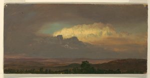 Tegning, Skyer over bakker, august 1865 af Frederic Edwin Church