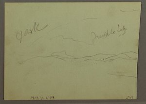 Tegning, overskyet himmel, bjergskråning, 1870 af Frederic Edwin Church