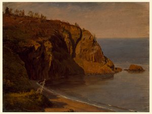 Tegning, kysten ved Grand Manan Island, Canada, august eller september 1851 af Frederic Edwin Church