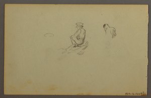 Tegning, klitter, 1844 af Frederic Edwin Church