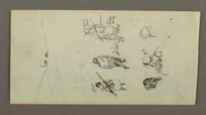 Tegning, Figurstudier, Ryg, muligvis 1868 af Frederic Edwin Church