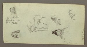 Tegning, Figurstudier, Ryg, muligvis 1868 af Frederic Edwin Church