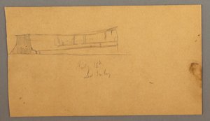 Tegning, flydende isbjerg, 16. juli 1859 af Frederic Edwin Church