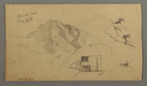 Tegning, Glacier, 21. august 1868 af Frederic Edwin Church
