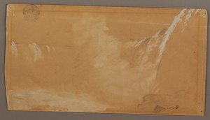Tegning, Større del af Horseshoe Falls, set fra den canadiske side af Niagara-floden, muligvis 1858 af Frederic Edwin Church