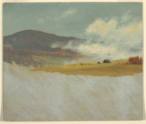 Tegning, Bjerglandskaber, 1865-75 af Frederic Edwin Church