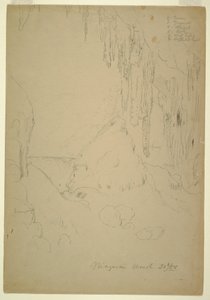 Tegning, is, Niagara Falls, 20. marts 1856 af Frederic Edwin Church