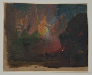 Tegning, Isbjerg-fantasi, ca. 1859 af Frederic Edwin Church