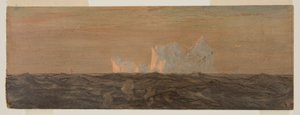 Tegning, Isbjerge, juni eller juli 1859 af Frederic Edwin Church