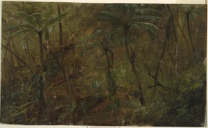Tegning, I skoven i Jamacia, Vestindien, 1865 af Frederic Edwin Church