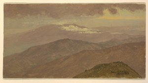 Tegning, landskab, august 1865 af Frederic Edwin Church
