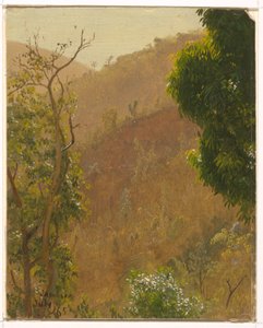 Tegning, landskab, juli 1865 af Frederic Edwin Church