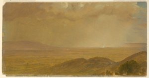 Tegning, landskab, maj 1865 af Frederic Edwin Church