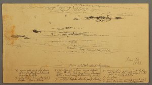 Tegning, landskabsskitse, Hudson Valley, New York, 30. juni 1866 af Frederic Edwin Church