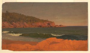 Tegning, Maines kyst, ca. 1850 af Frederic Edwin Church