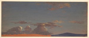 Tegning, Maine  himmelstudie, ca. 1868-69 af Frederic Edwin Church