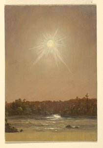 Tegning, Maine , solnedgang, 1855-65 af Frederic Edwin Church