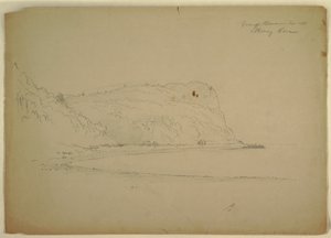 Tegning, "Abehulen", 1851 af Frederic Edwin Church