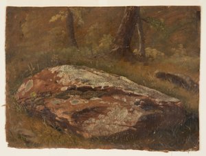 Tegning, Mossy Rock, august 1845 af Frederic Edwin Church