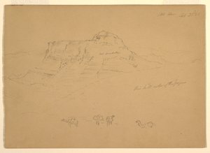 Tegning, Mount Hor, 23. februar 1868 af Frederic Edwin Church