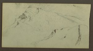 Tegning, Bjergtoppe, muligvis 1868 af Frederic Edwin Church