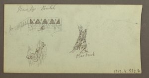 Tegning, bjergkæde, februar 1868 af Frederic Edwin Church