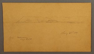 Tegning, bjergkyst, 21. juli 1859 af Frederic Edwin Church