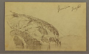Tegning, Mountainside, juli 1868 af Frederic Edwin Church