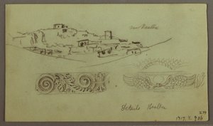 Tegning, studie af bjergside, 6. maj 1868 af Frederic Edwin Church