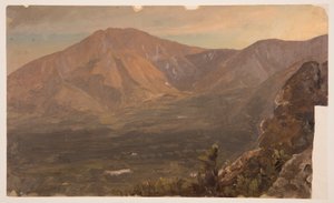 Tegning, Katahdin-bjerget og Turner, 1860-78 af Frederic Edwin Church