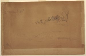 Tegning, nær Guaranda, Ecuador, 10. juni 1857 af Frederic Edwin Church